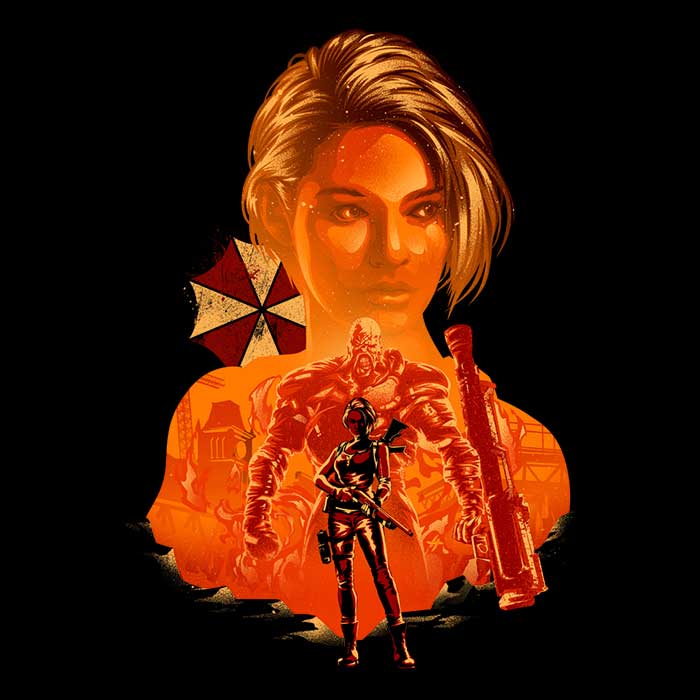 Resident Jill - Stylish Ringer Design T-Shirt for Fashion Lovers