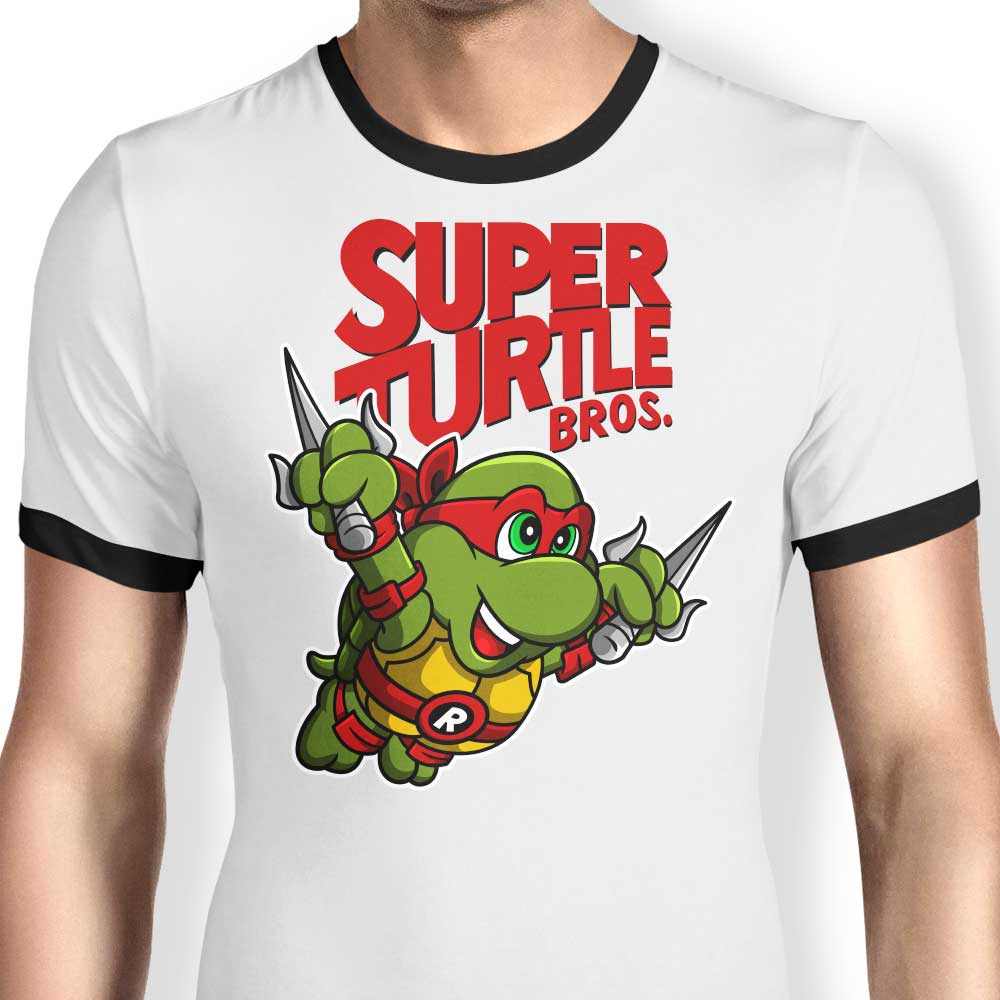 Super Raph Bros Men's Stylish Ringer T-Shirt