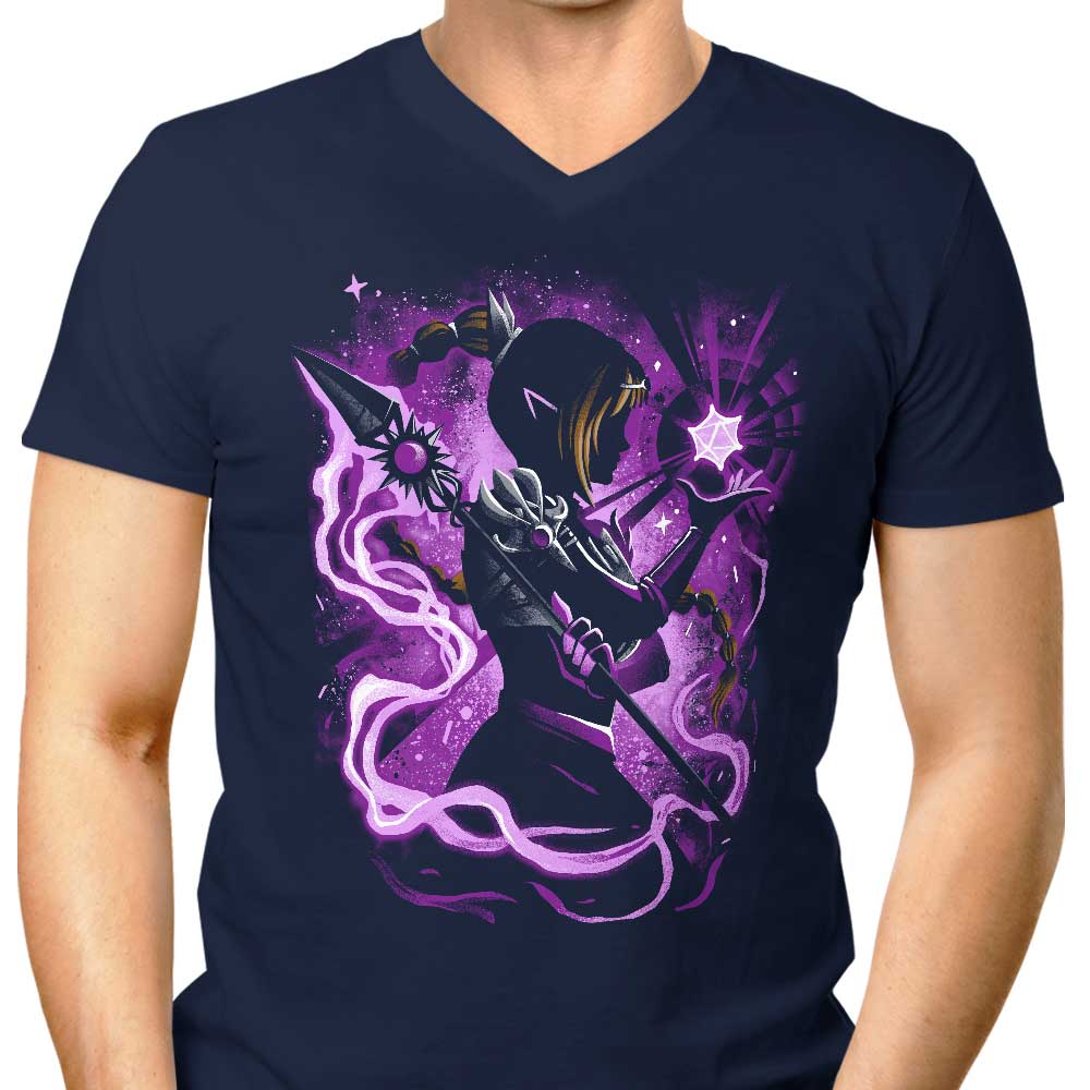 Men's Fashionable V-Neck T-Shirt Named Shadow Heart
