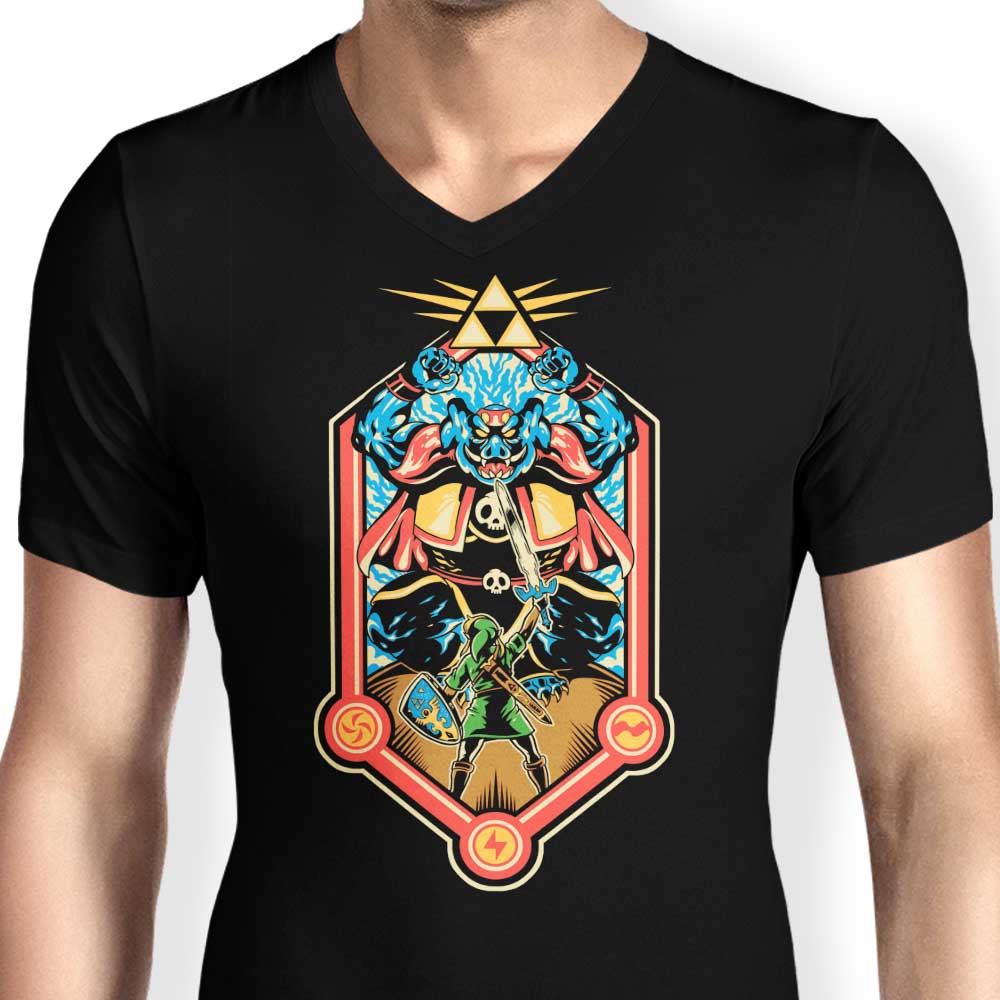 Men's V-Neck - The Epic Tale of Strength and Bravery