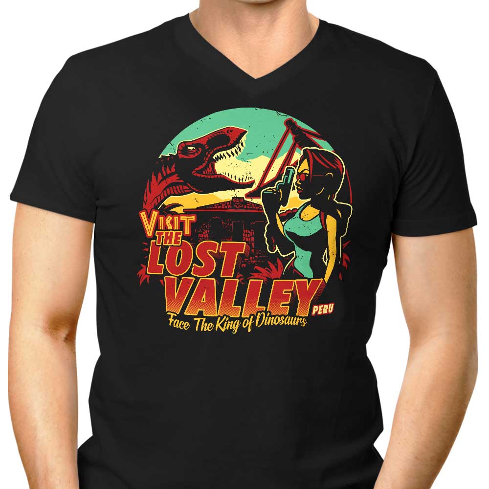 Men's Stylish V-Neck T-Shirt Inspired by The Lost Valley