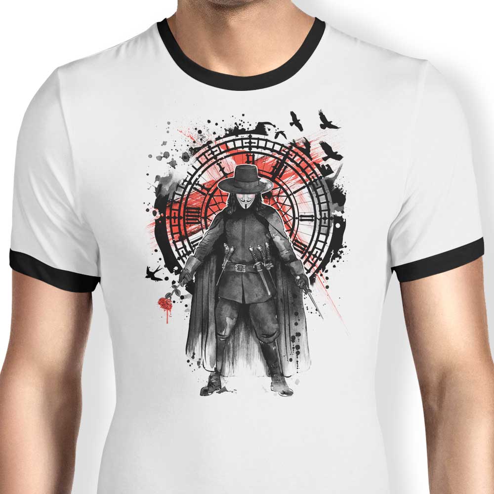 Dr. Monekers' 'Remember the Fifth' Men's Ringer T - Shirt in S - 4XL Sizes