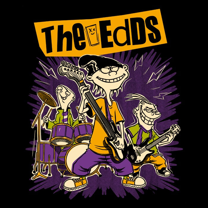 Fantastic Cartoon Rock Band Themed Ringer Style T-Shirt for Music Lovers