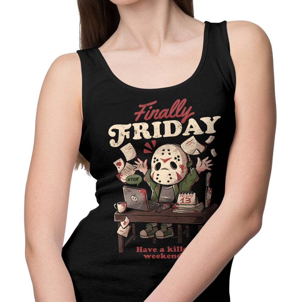 Edu.ely's Cozy Finally Friday Men's/Unisex and Women's Tank Tops