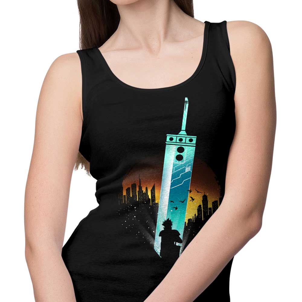 Fantasy-themed Sword Print Tank Top for Fashion Enthusiasts