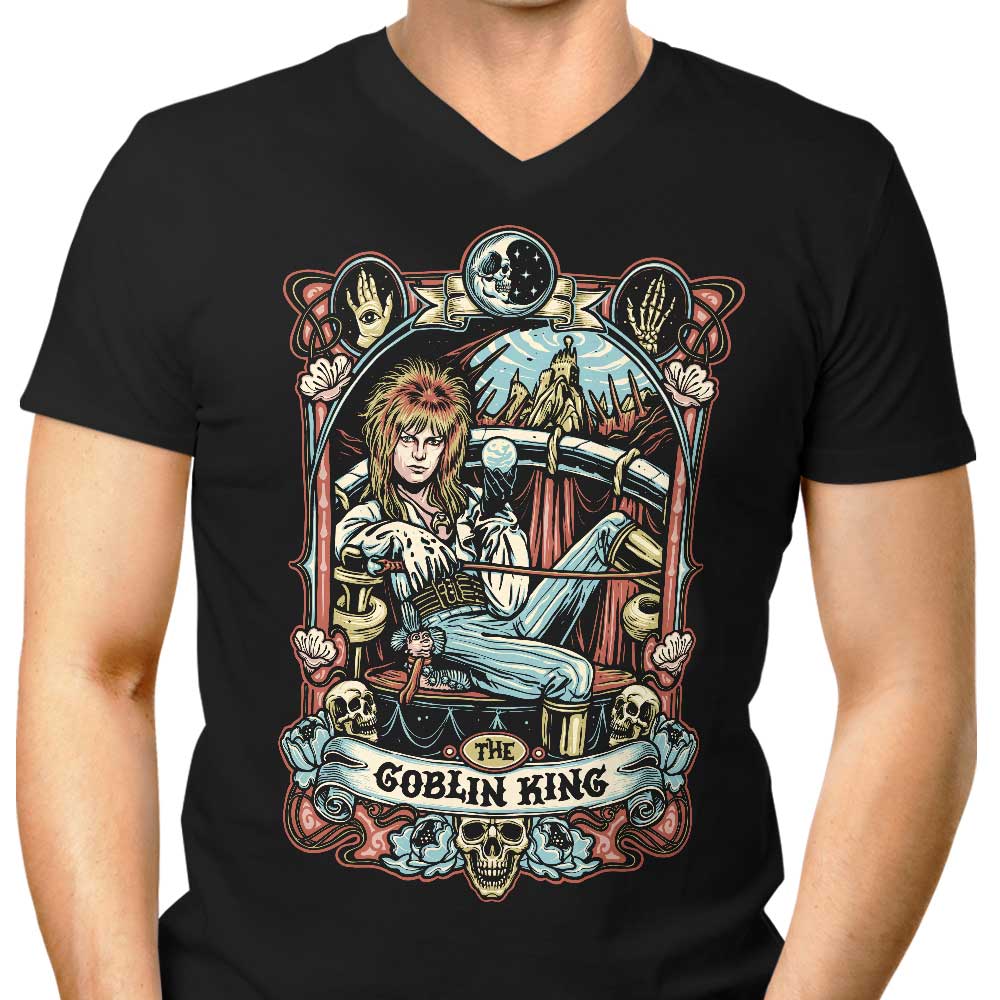 Men's V-Neck T-Shirt Inspired by The Goblin King