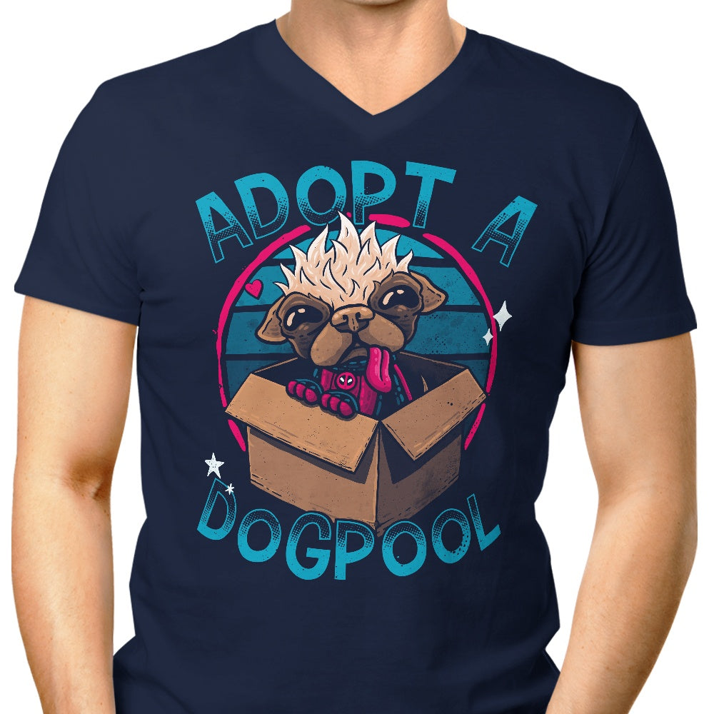 Men's V-Neck 'Adopt a Dogpool' T-Shirt