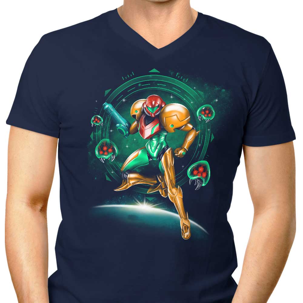 Men's V-Neck Hunting in Space T-Shirt