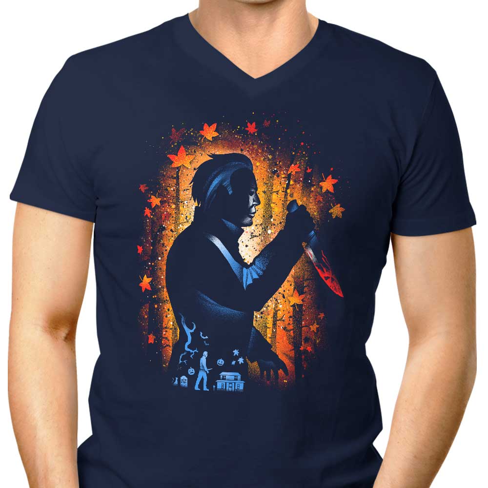 Alemaglia Men's V-Neck Halloween Killer T-Shirt