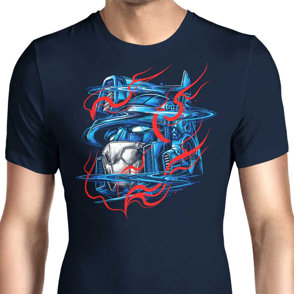 Glitch Flames Men's Fashion Apparel - T-Shirts and Premium T-Shirts