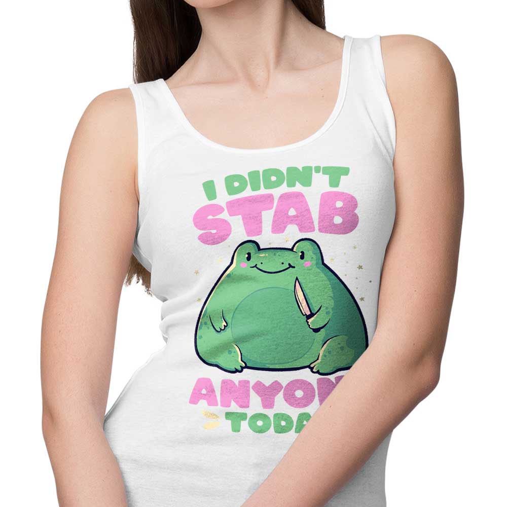 A Comfortable 'I Didn't Stab Anyone' Tank Top for Casual Wear