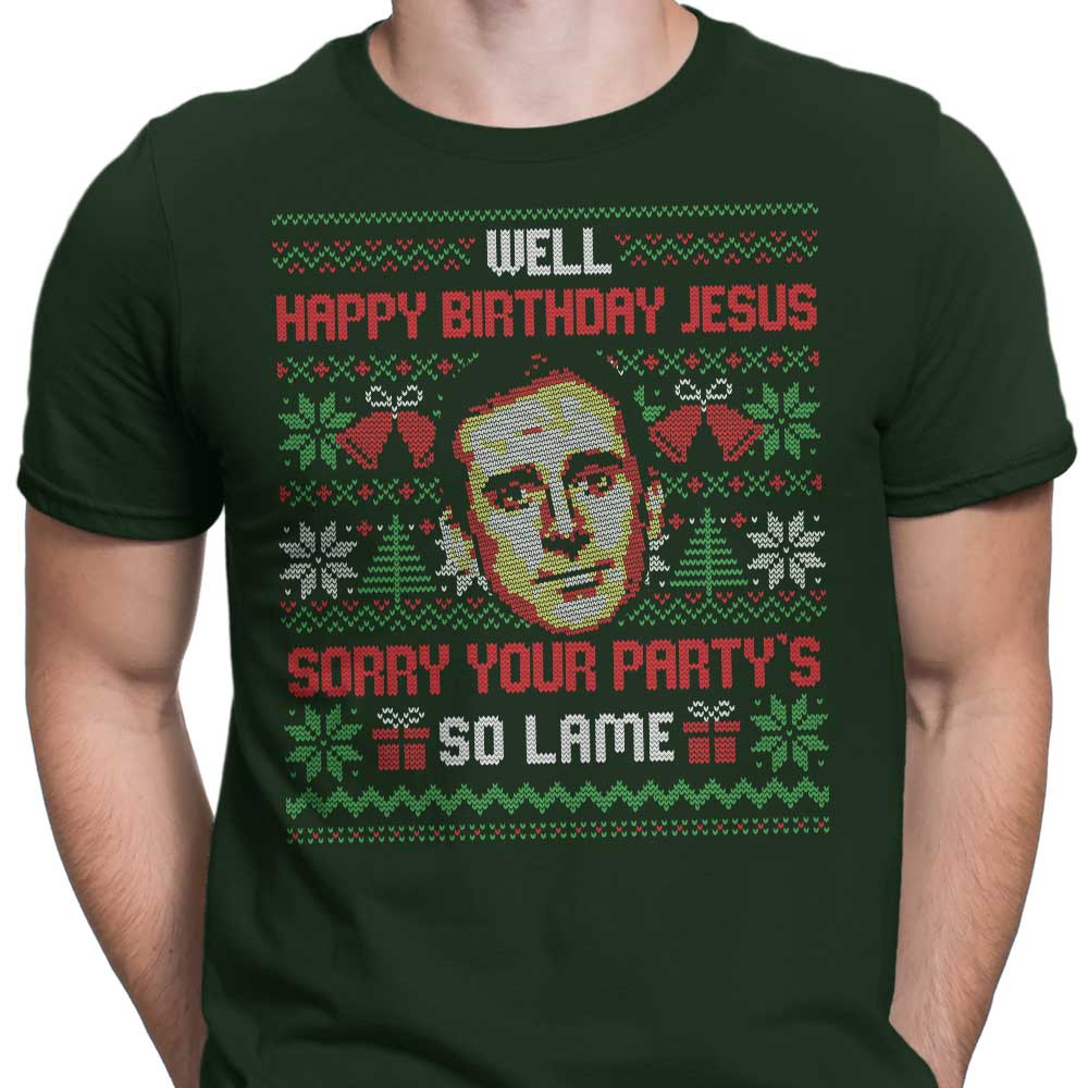 Elegant 'Happy Birthday Jesus' Men's Apparel for Various Occasions