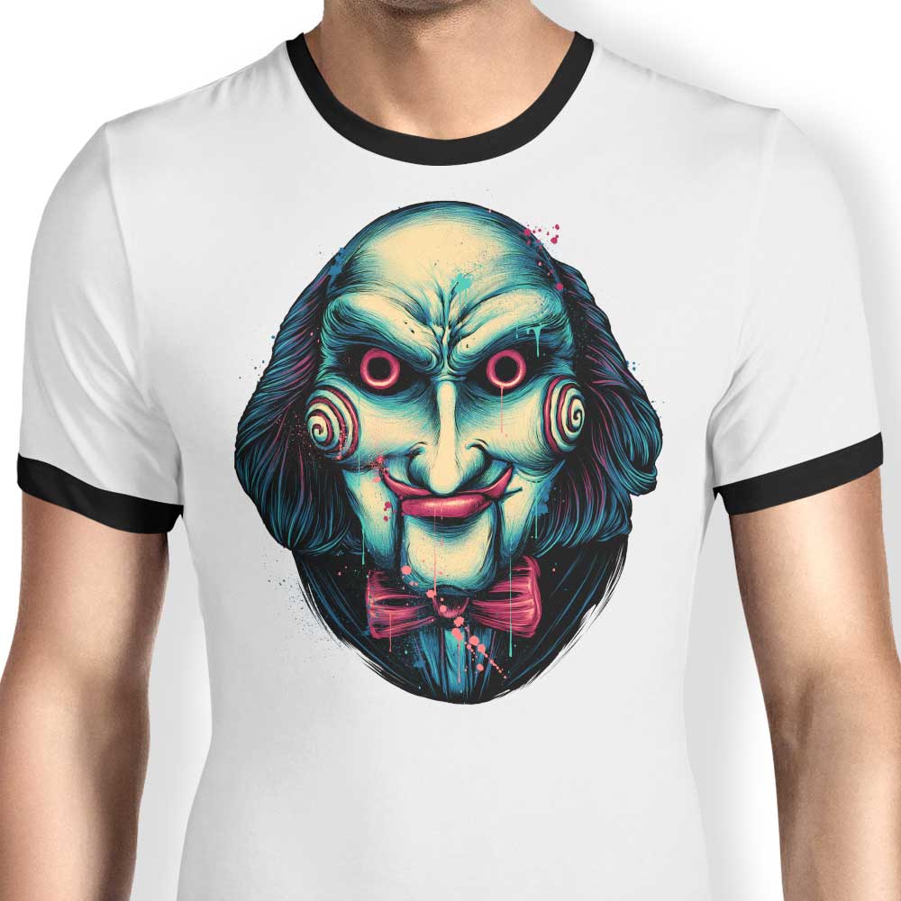 Glitchygorilla's Men's Game Master Ringer T - Shirt in S to 4XL Sizes