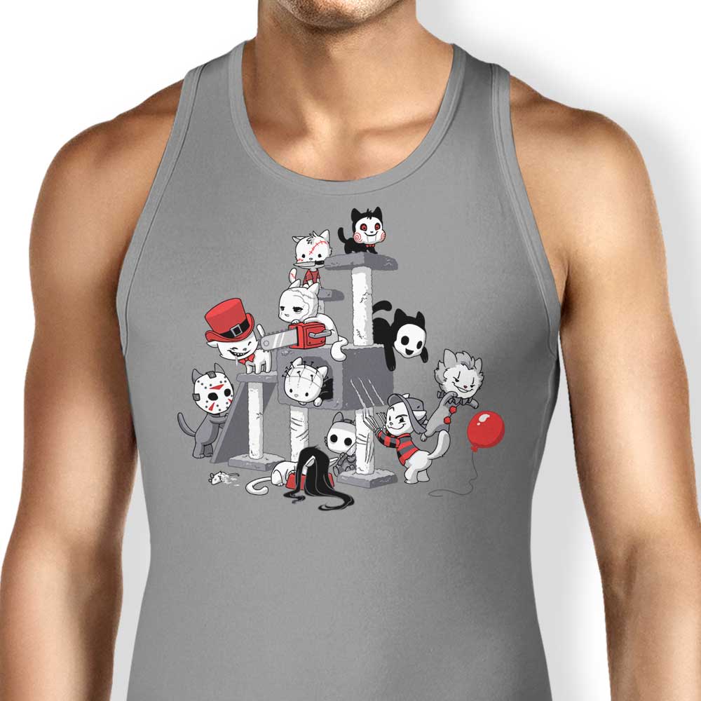 Spooky Horror Cats Design Tank Top for Men and Women