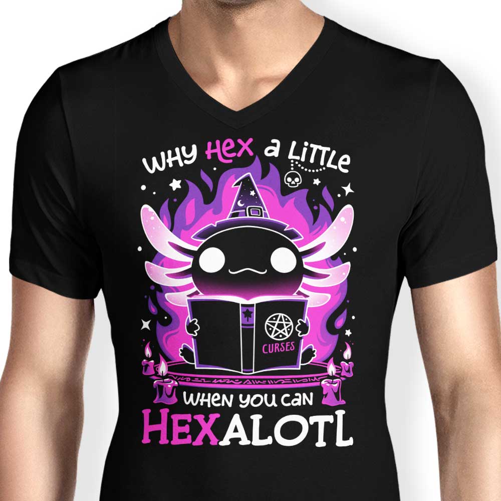 Stylish Men's Hexalotl V-Neck Shirt