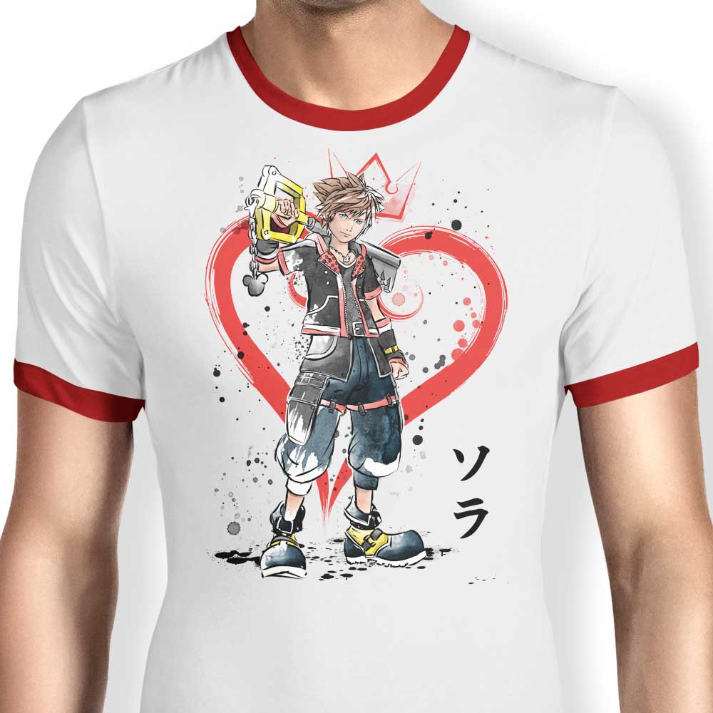 Dr. Monekers' Watercolor Kingdom Men's Ringer T-Shirt in S - 4XL Sizes