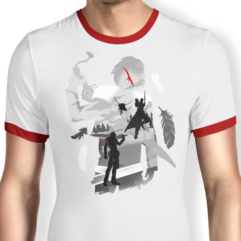 Hypertwenty Gunblade Rivals Stylish Ringer T-Shirt for Fashion Enthusiasts