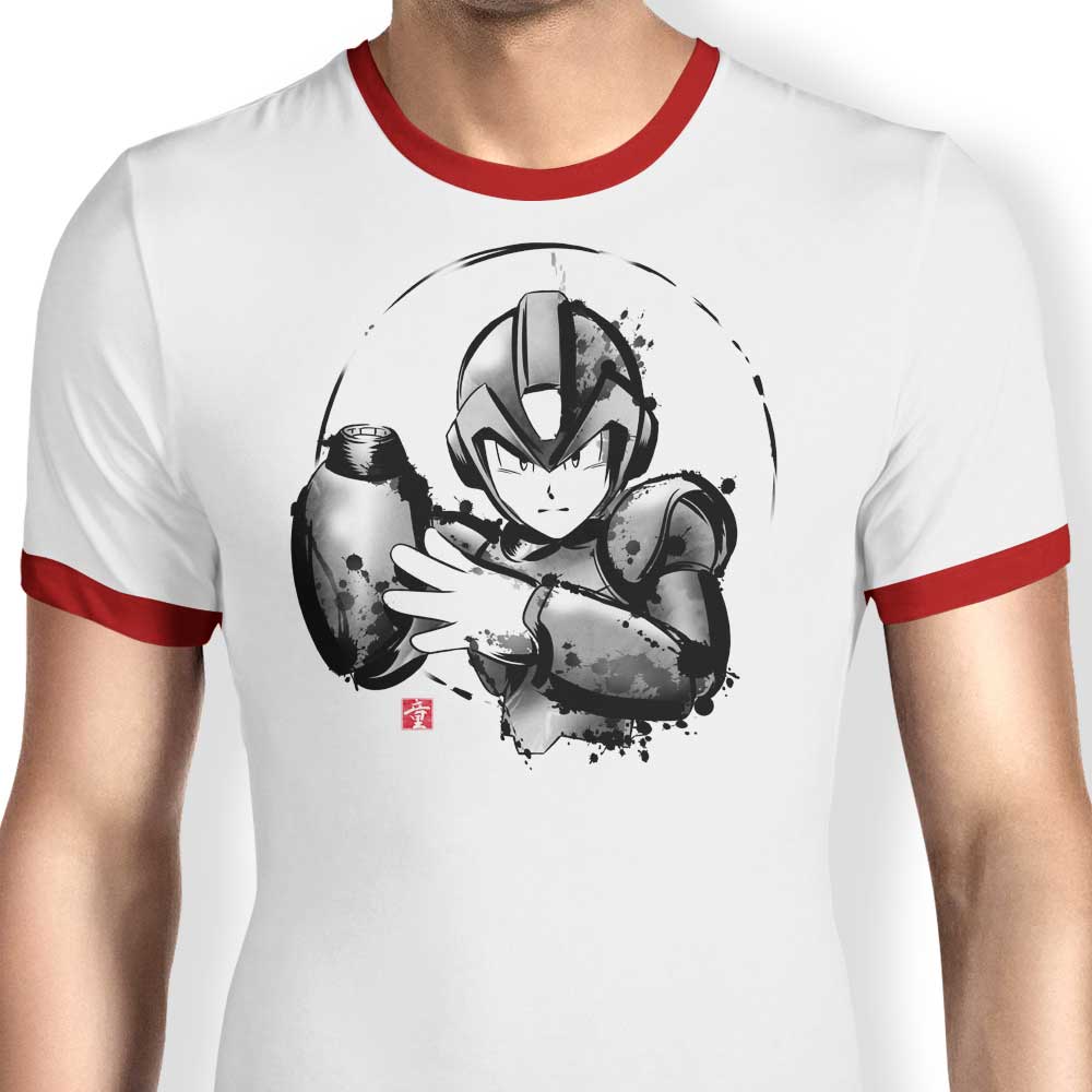 Ddjvigo's Premium 100% Cotton Ink Mega Men's Ringer T-Shirt