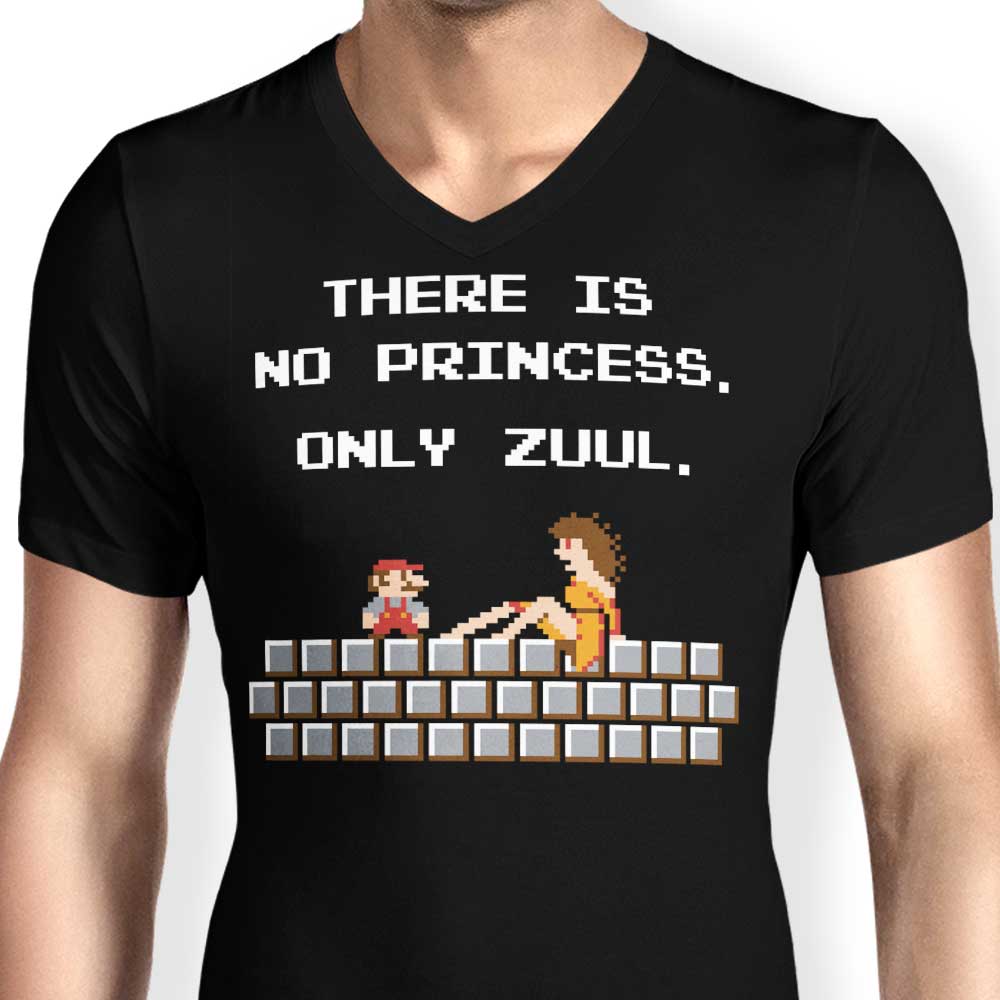 Mikehandyart Men's Stylish V-Neck 'There is No Princess' T-Shirt