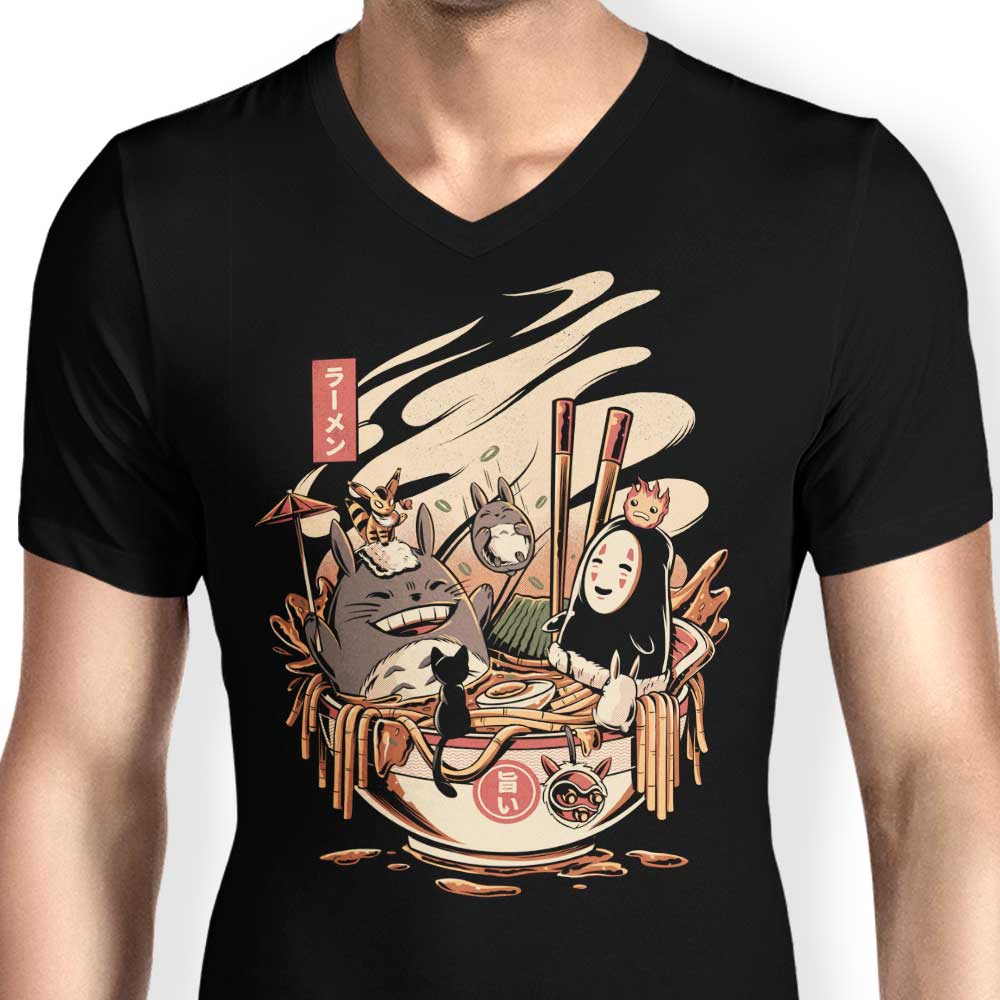 Cool Men's V-Neck T-Shirt for Ramen Pool Party
