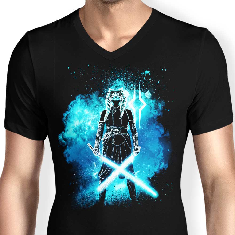 Men's Stylish V-Neck T-Shirt with the Soul of Ahsoka Design