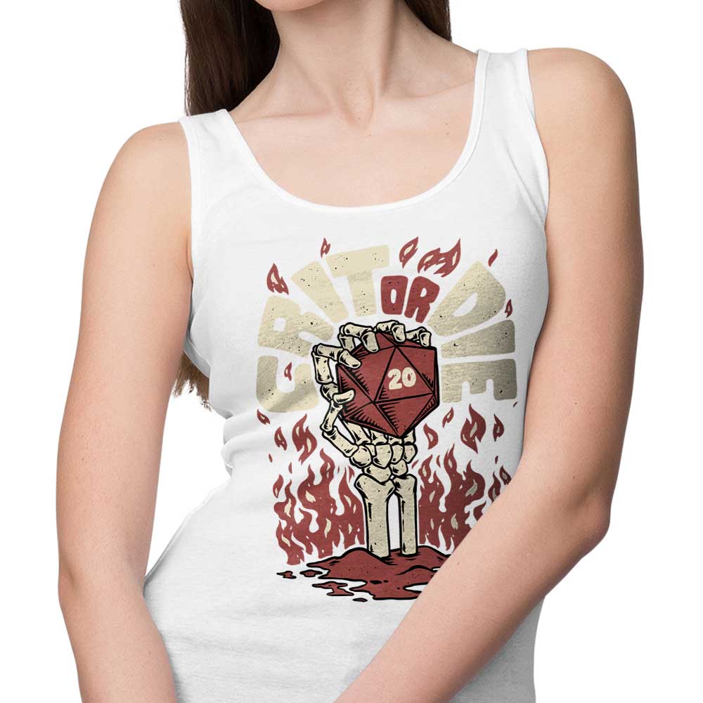 Studio Mootant's 'Crit or Die' Stylish Men's and Women's Tank Tops
