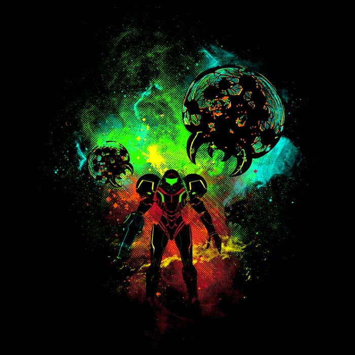 Men's Stylish V-Neck T-Shirt with Bounty Hunter Artwork