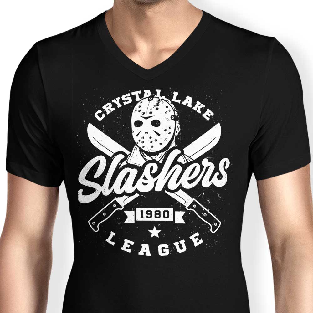 Men's Stylish V-Neck Camp Slashers T-Shirts
