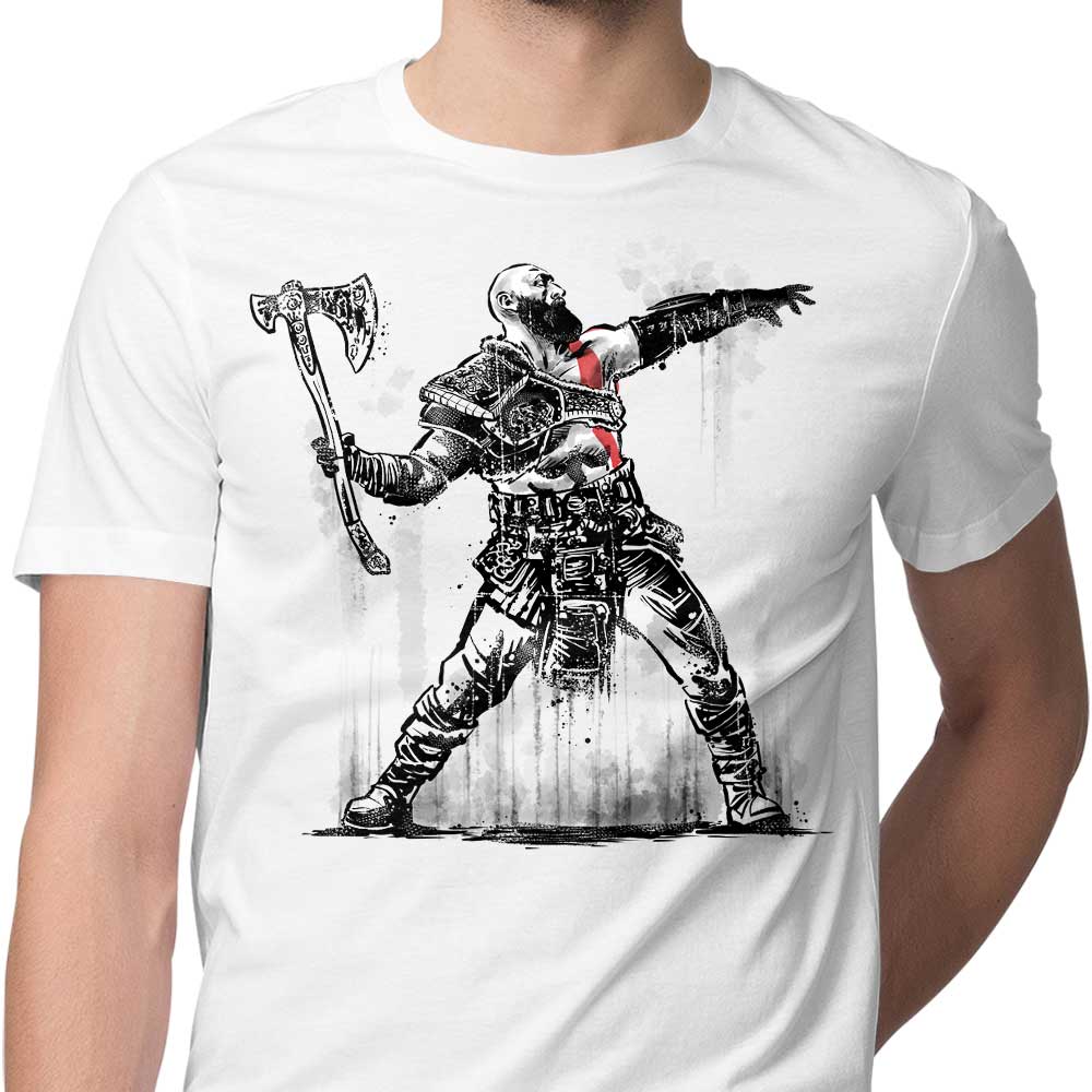 Zascanauta Men's God Throwing Axe T-Shirts in Various Sizes