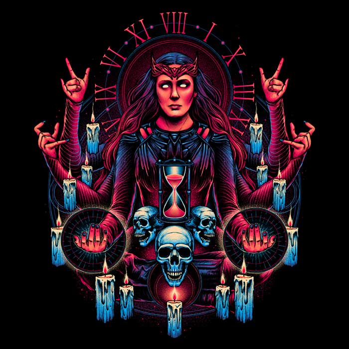 Chaotic Witchcraft-themed Men's Ringer Style T-Shirt