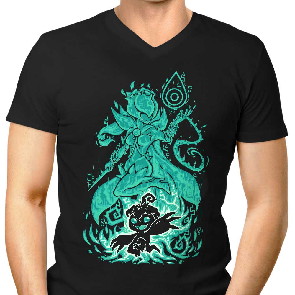 TechraNova's Men's Digital Sincerity Within V - Neck T - Shirt