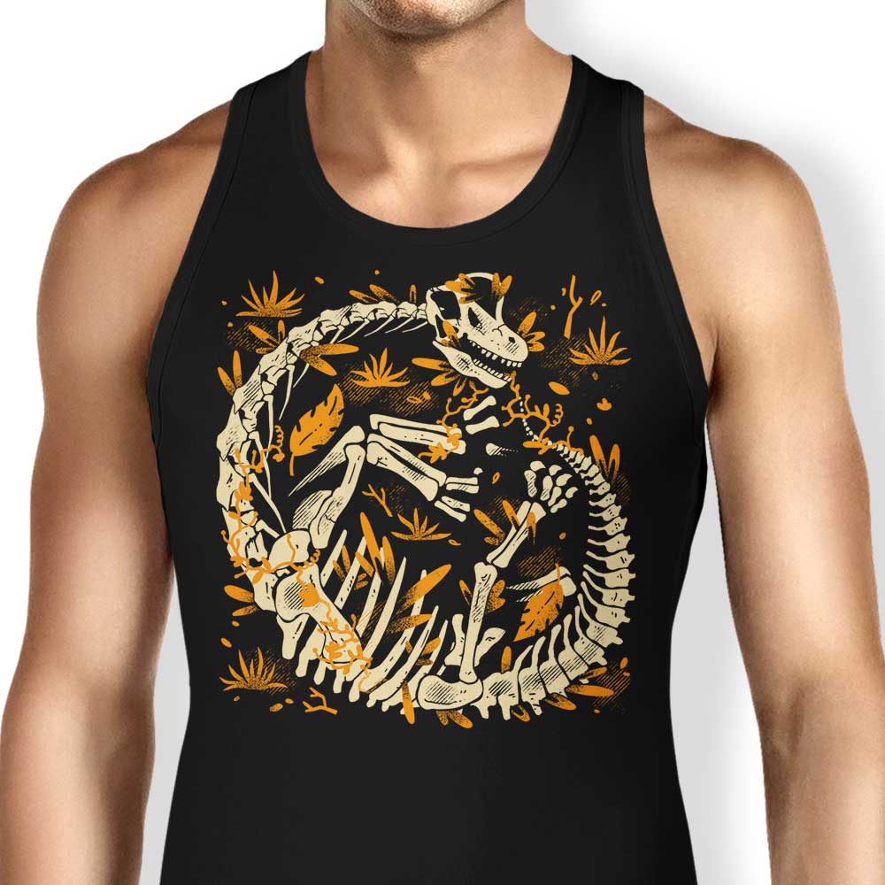 Brachiosaurus Fossils Themed Tank Top for Casual Wear