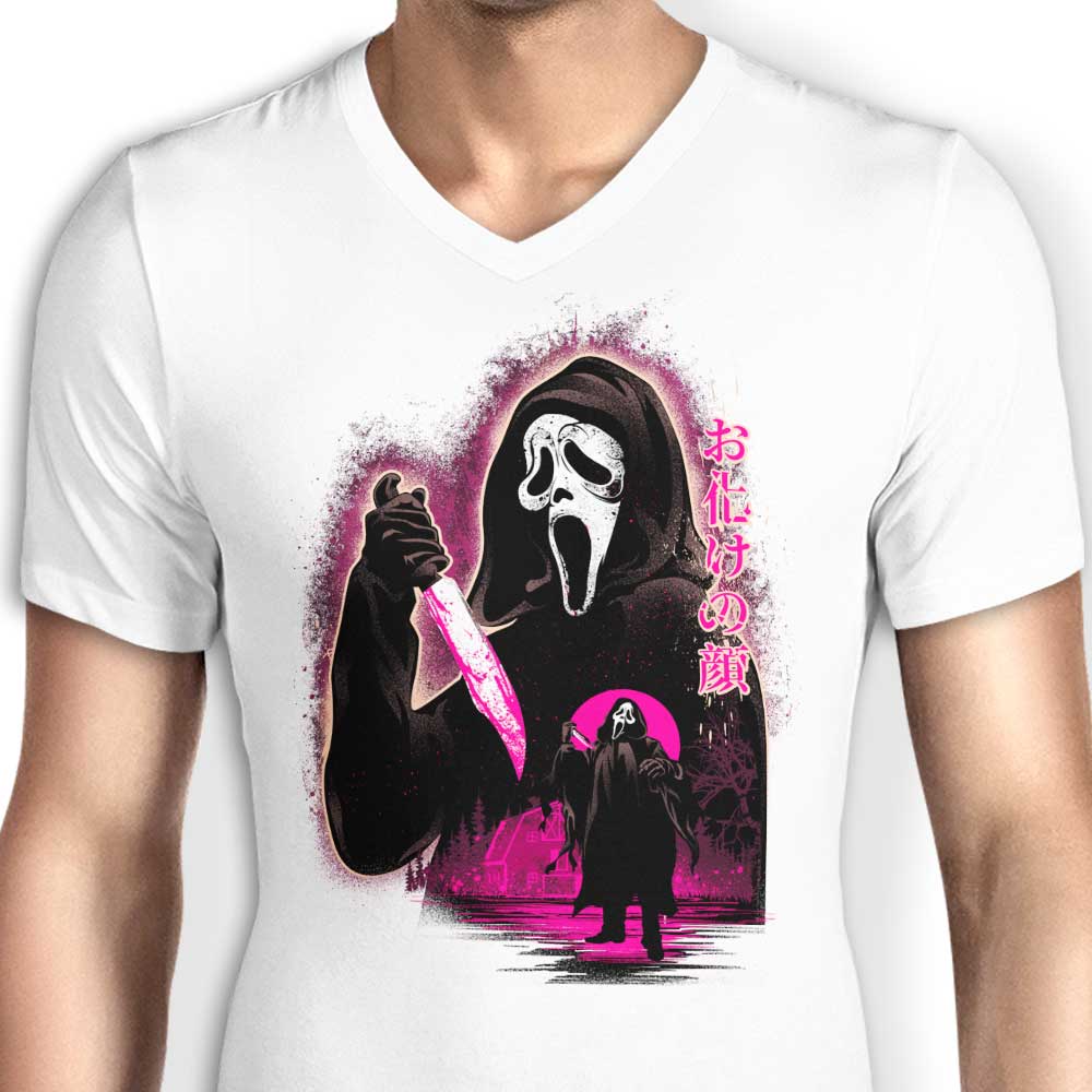Men's V-Neck T-Shirt Inspired by the Attack on Woodsboro