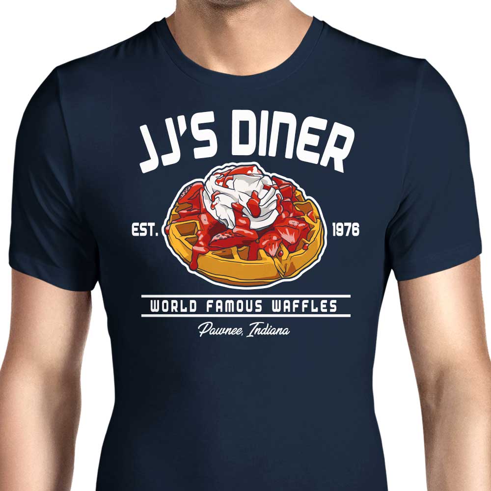 CoD Designs' Renowned JJ's Famous Waffles Brand Men's Clothing - T-Shirts and Premium T-Shirts