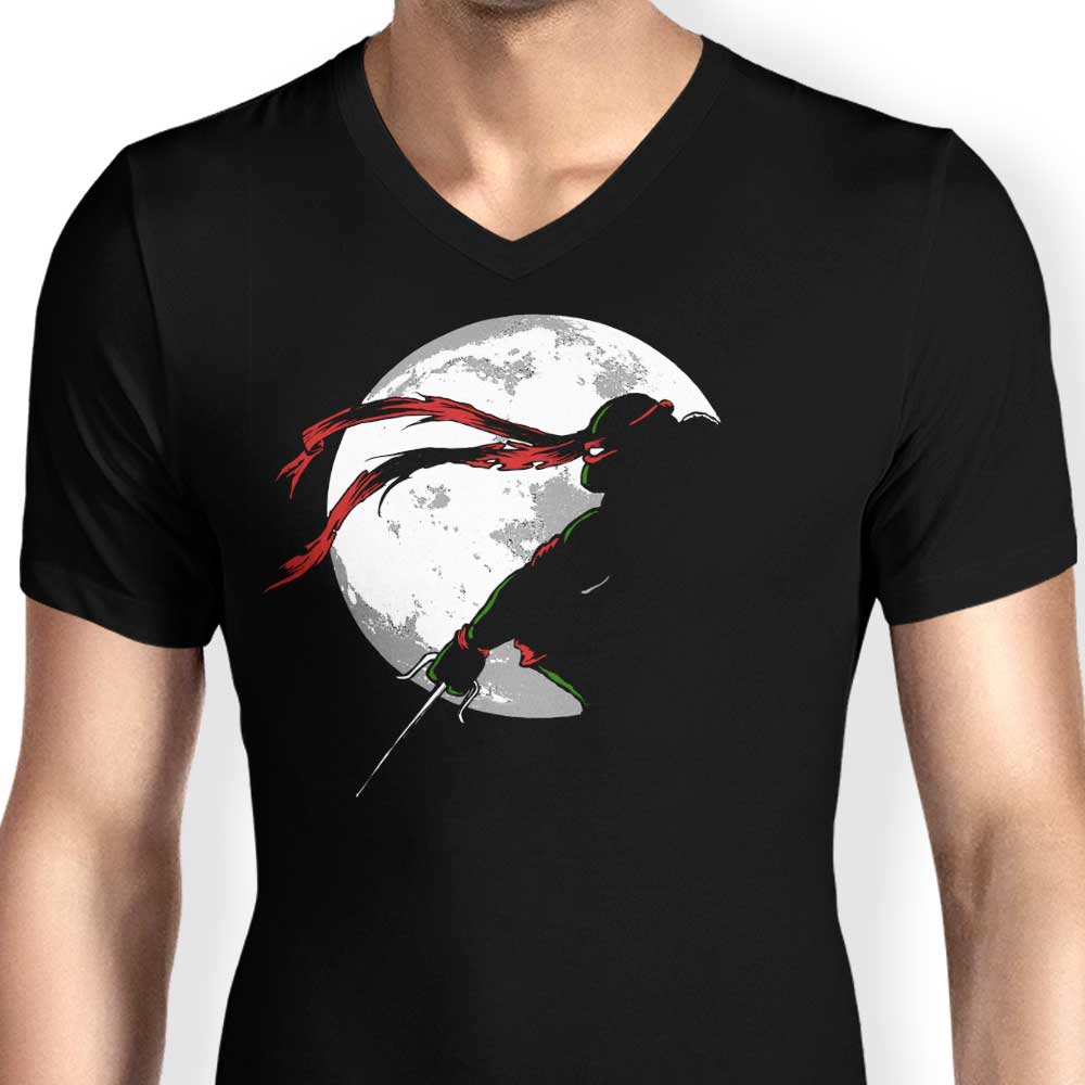 TwistMedia's Moon Sai Men's Fashionable V-Neck T-Shirt