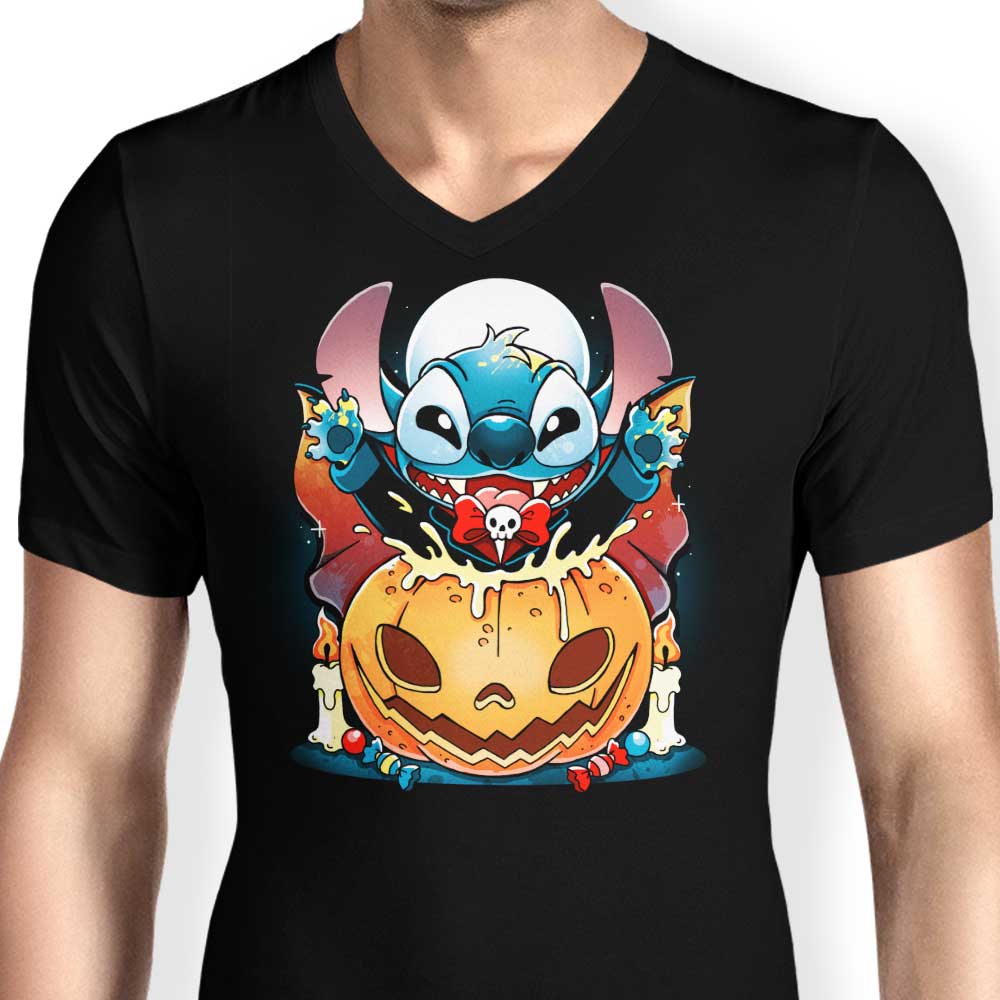 Unique Pumpkin Experiment Men's V-Neck T-Shirt