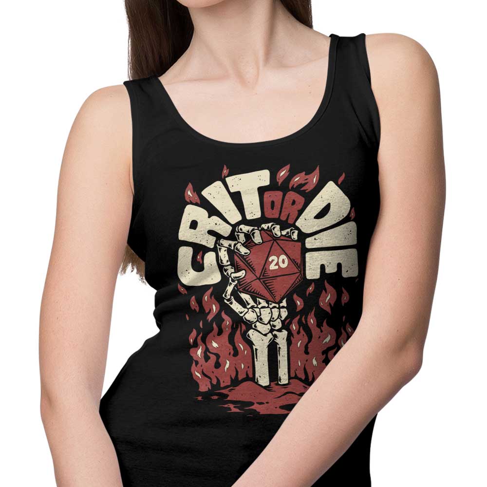 Studio Mootant's 'Crit or Die' Stylish Men's and Women's Tank Tops