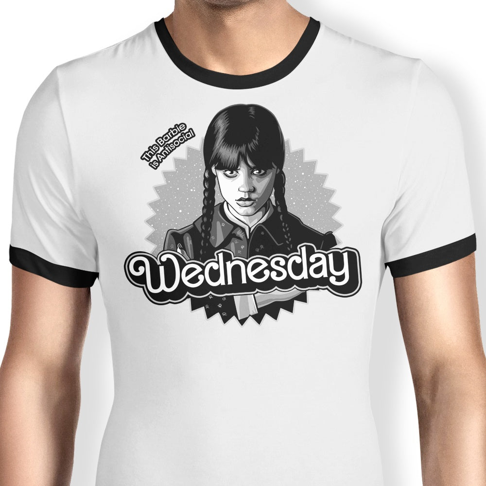 DAObiwan's Antisocial Doll Men's Ringer T - Shirt in S - 4XL Sizes