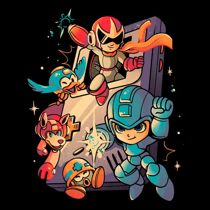 Arigatees Mega Console Gamer Fashionable Ringer Style T-Shirt for Gamers
