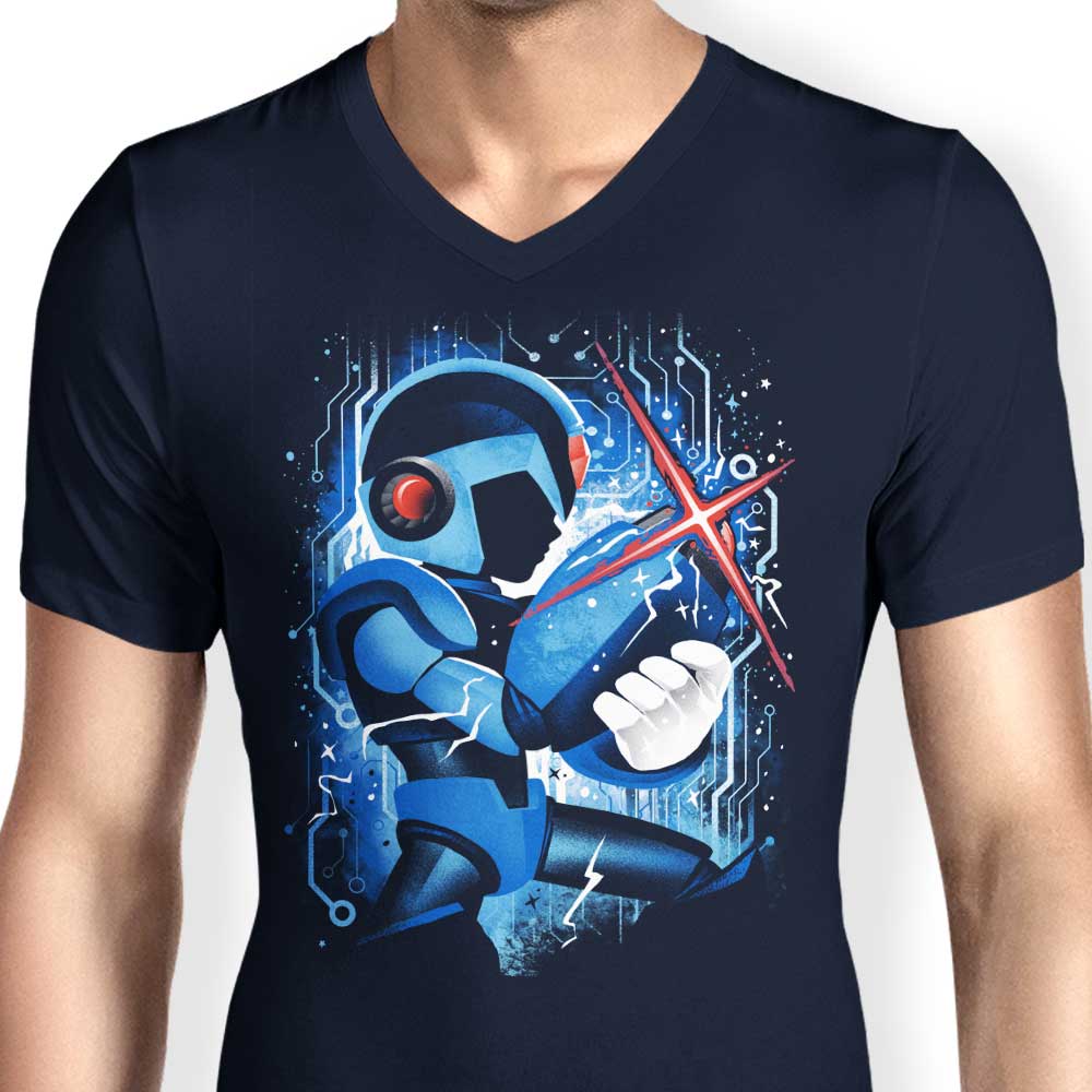 Alemaglia Men's V-Neck T-Shirt - X-Buster