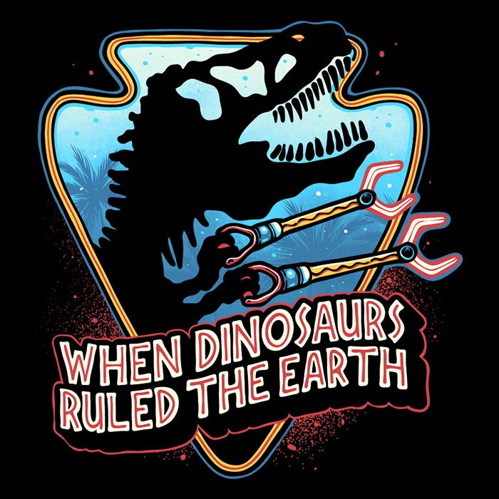 Ringer T-Shirt Inspired by the Era When Dinosaurs Dominated the Earth