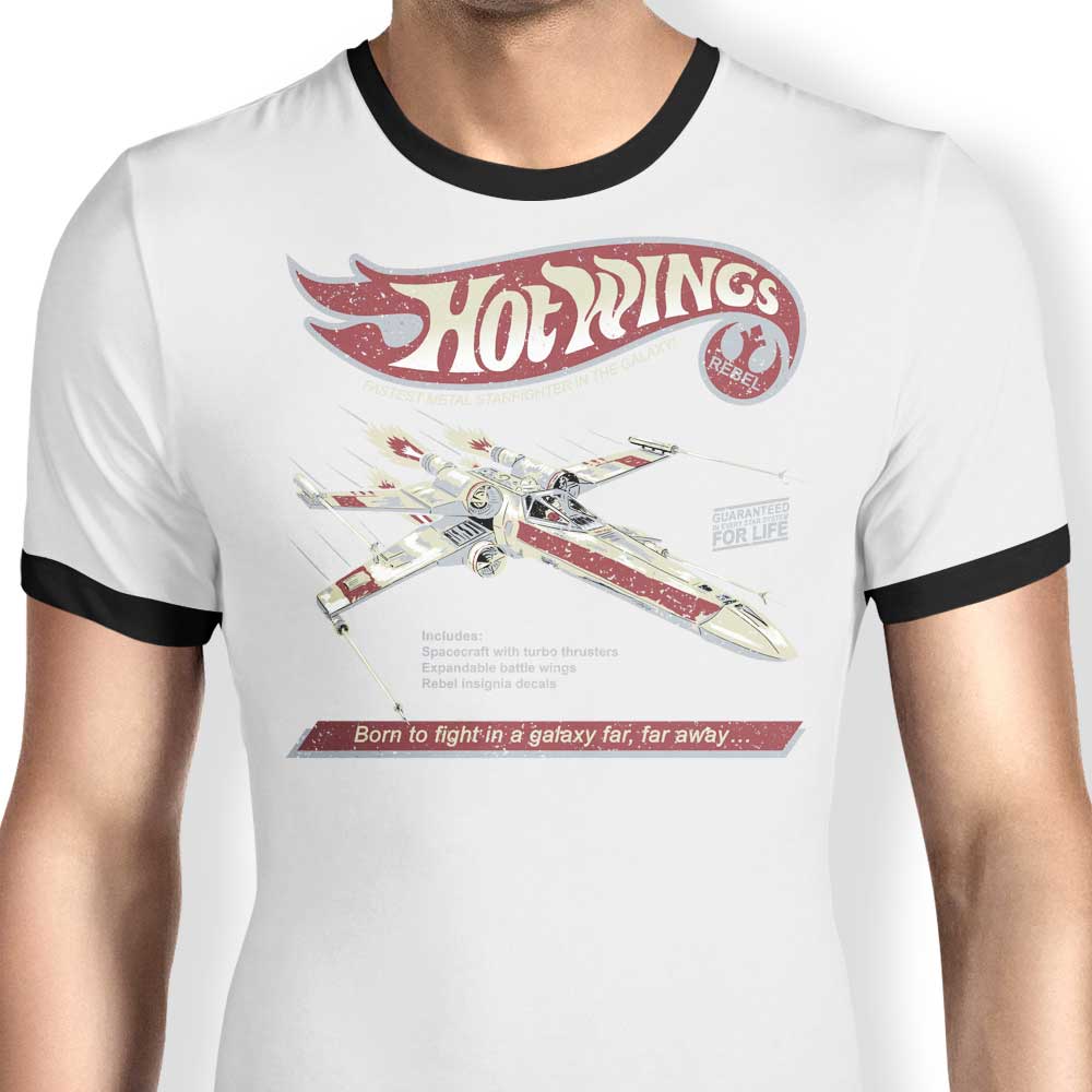 Rebel Hot Wings Stylish Ringer T-Shirt