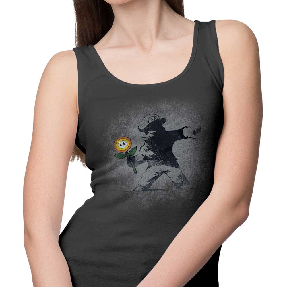 Stylish Banksy Flower Graphic Tank Top for Men and Women