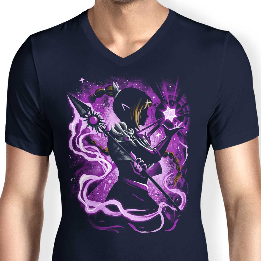 Men's Fashionable V-Neck T-Shirt Named Shadow Heart