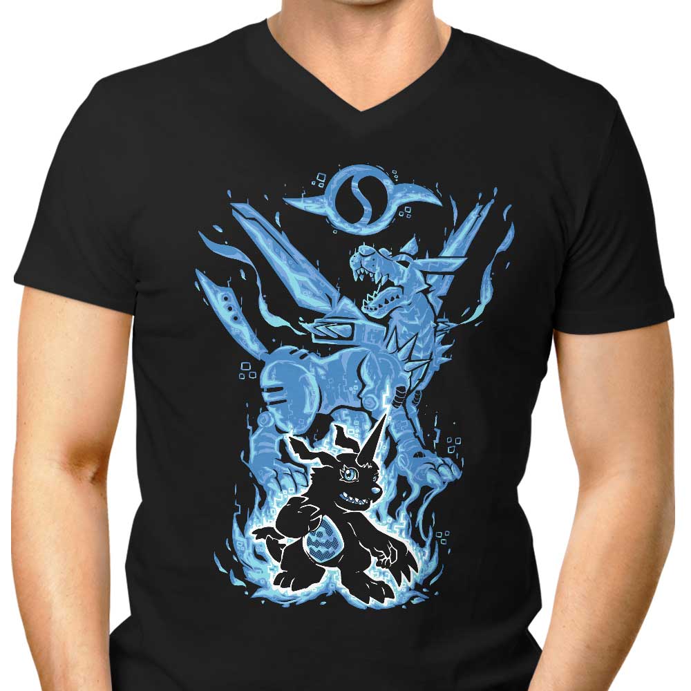 Men's V-Neck T-Shirt for Digital Friendship Within