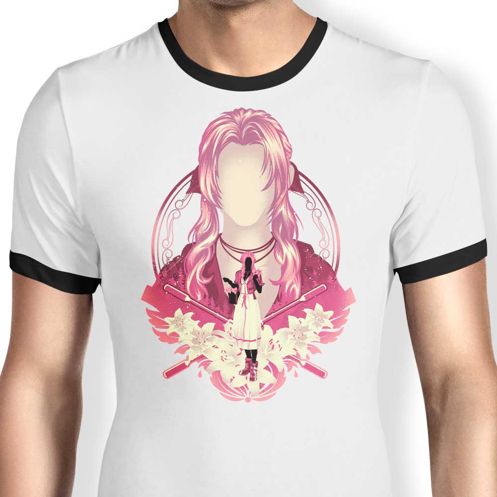 Hypertwenty's Stylish Ringer T-Shirt - The Flower Peddler Design