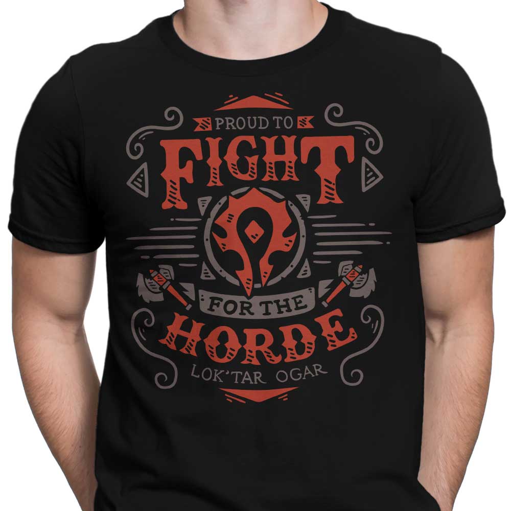 Typhoonic Art Men's 'Fight for the Horde' Apparel in Various Sizes