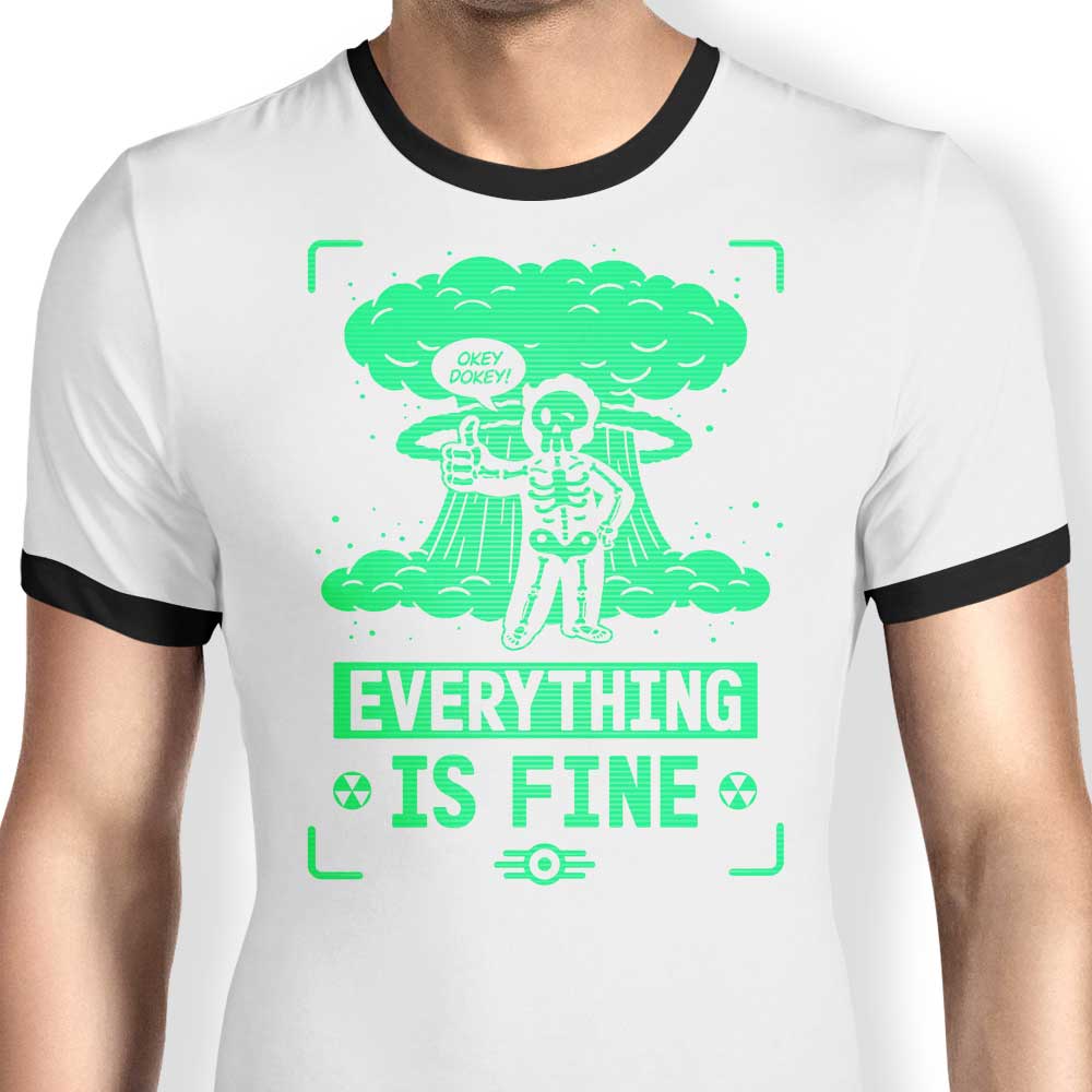 Cool Nuclear Boy Ringer Style T-Shirt