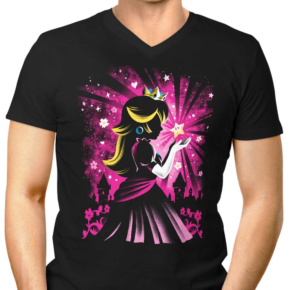 Men's V-Neck T-Shirt - 'In Another Castle'