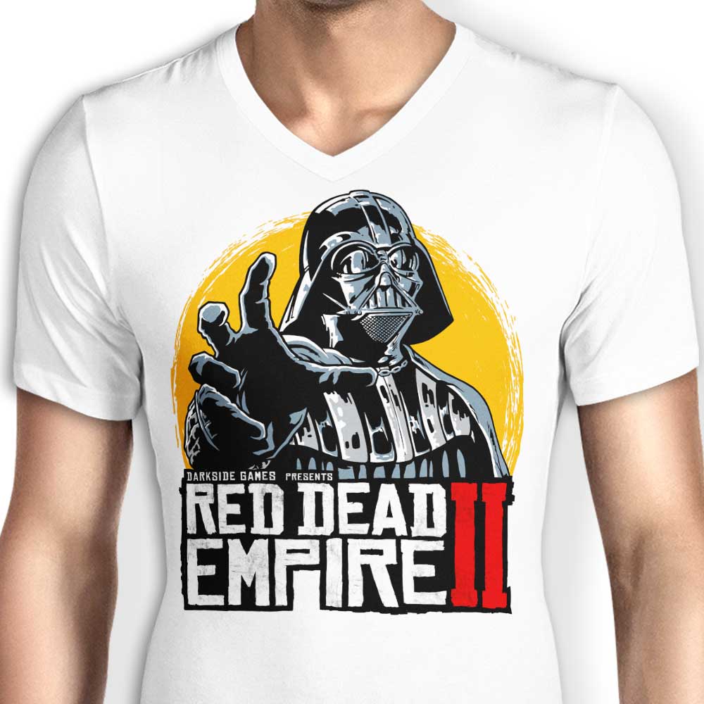Men's V-Neck T-Shirt Inspired by Red Dead Empire II